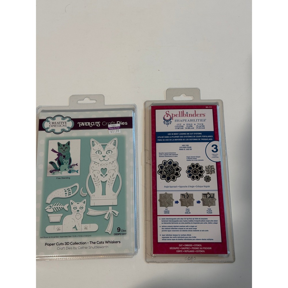 Creative Expressions Cats Whiskers & Spellbinders Angle Approach Die Set Bundle